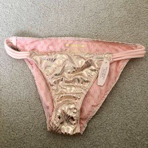 Medium VS Victoria’s Secret BOMBSHELL Bikini Pink & Gold (Bottom ONLY)